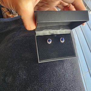 Macy's Fine Crystal Round Halo Stud Earrings